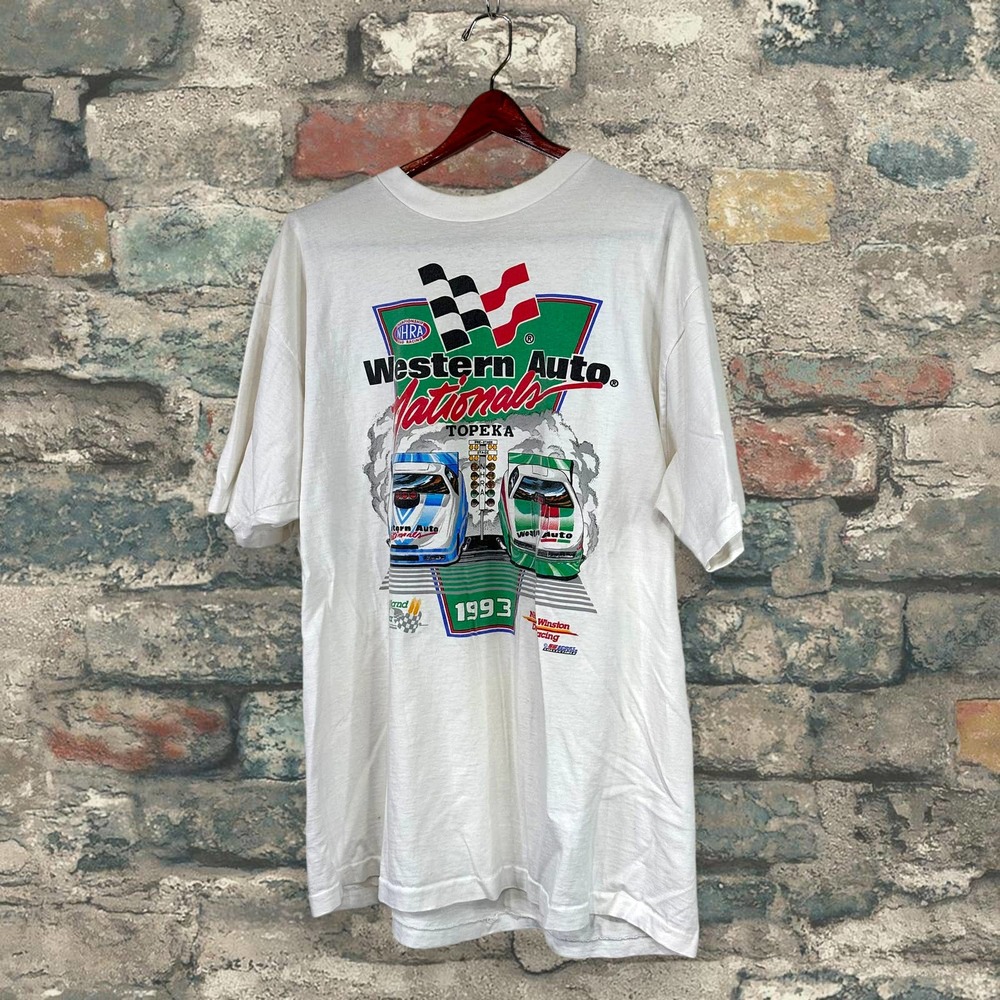 Vintage Winston Drag Racing Shirt Made in USA Western Auto Nationals Nascar 90s - Picture 4 of 9